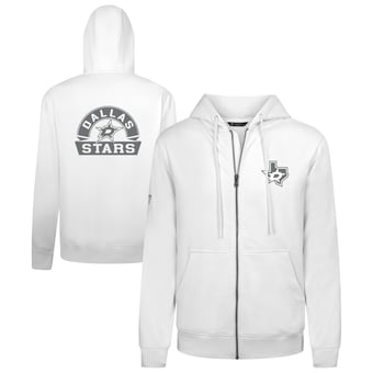 Men's Levelwear White Dallas Stars Podium Banner Arch Full-Zip Hoodie
