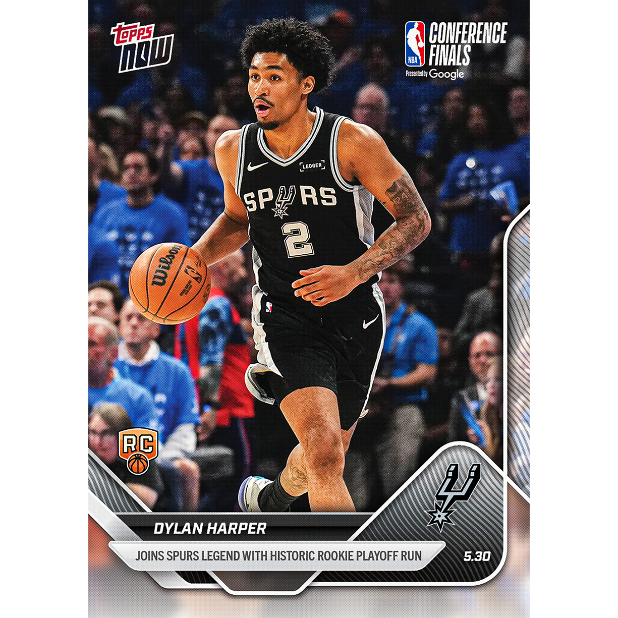 Dylan Harper - 2025-26 NBA Topps NOW® - Card 325: retailer-supplied image