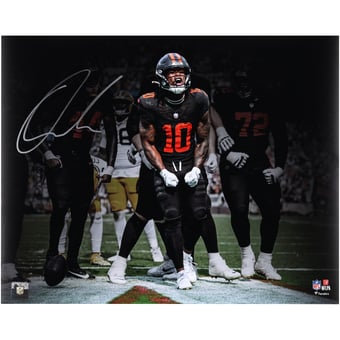 Quinshon Judkins Cleveland Browns Autographed 16" x 20" Touchdown Celebration Spotlight Photograph