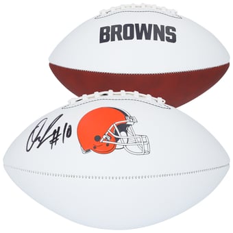 Quinshon Judkins Cleveland Browns Autographed Franklin White Panel Football