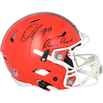 Quinshon Judkins Cleveland Browns Autographed Riddell Speed Flex Authentic Helmet with "Dawg Pound" Inscription