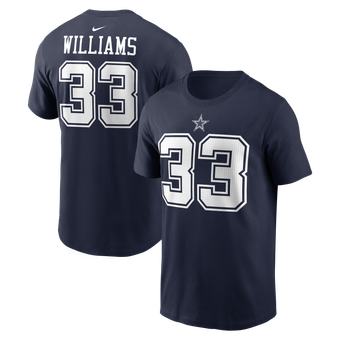 Men's Nike Javonte Williams Navy Dallas Cowboys Name & Number T-Shirt
