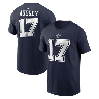 Men's Nike Brandon Aubrey Navy Dallas Cowboys Name & Number T-Shirt