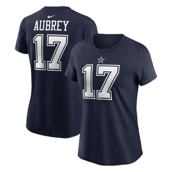 Women's Nike Brandon Aubrey Navy Dallas Cowboys Player Name & Number T-Shirt