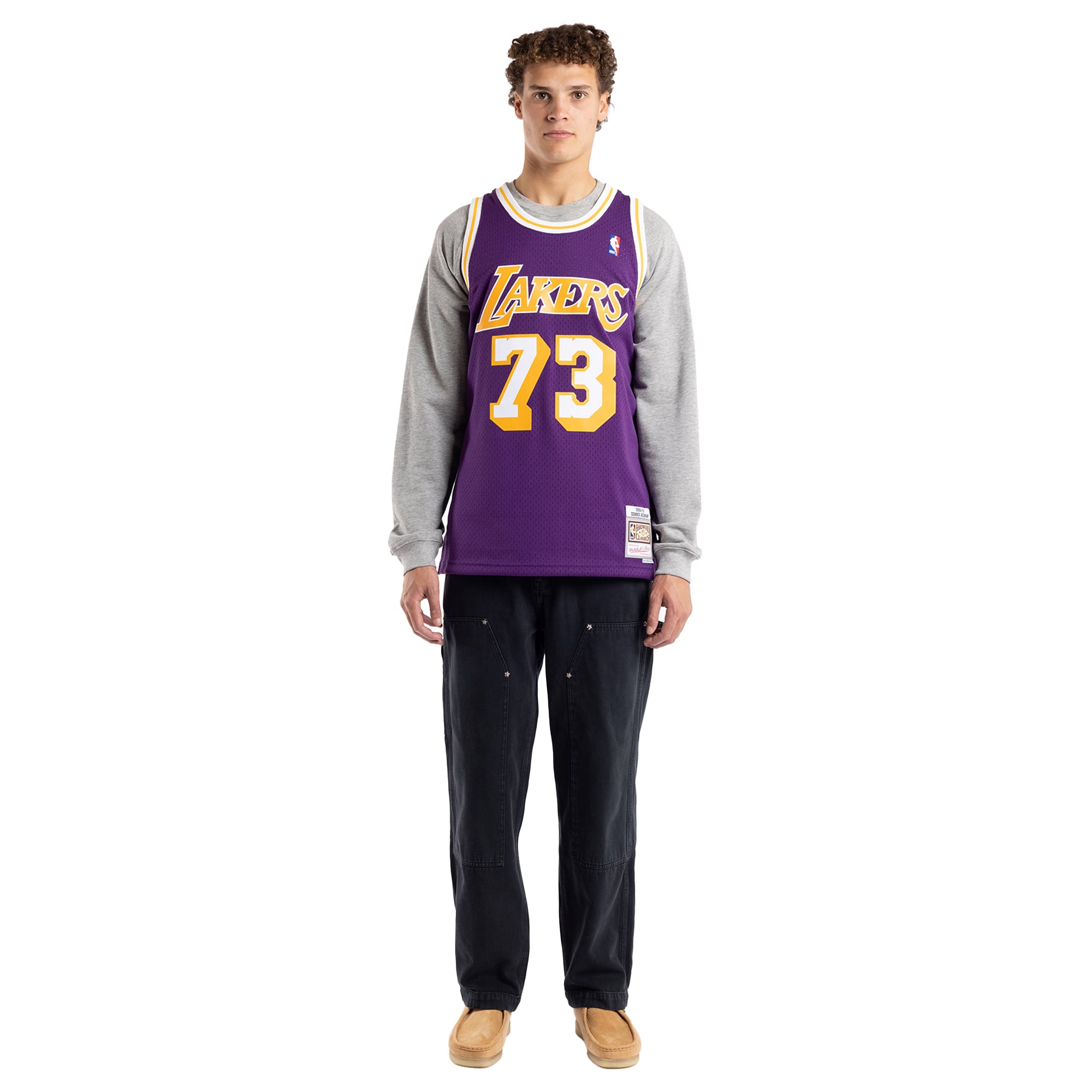 Los Angeles Lakers Dennis Rodman 99 Road Swingman Jersey By Mitchell & Ness