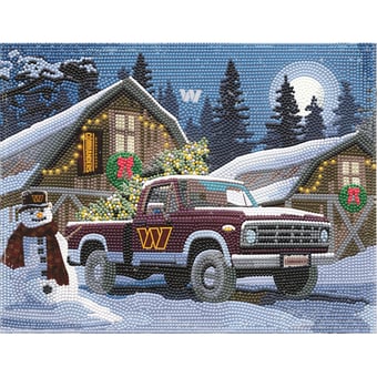 Washington Commanders Winter Truck Diamond Art Holiday Craft Kit