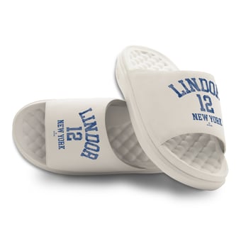 Unisex ISlide Francisco Lindor Name & Number Stack Motive Slide Sandals
