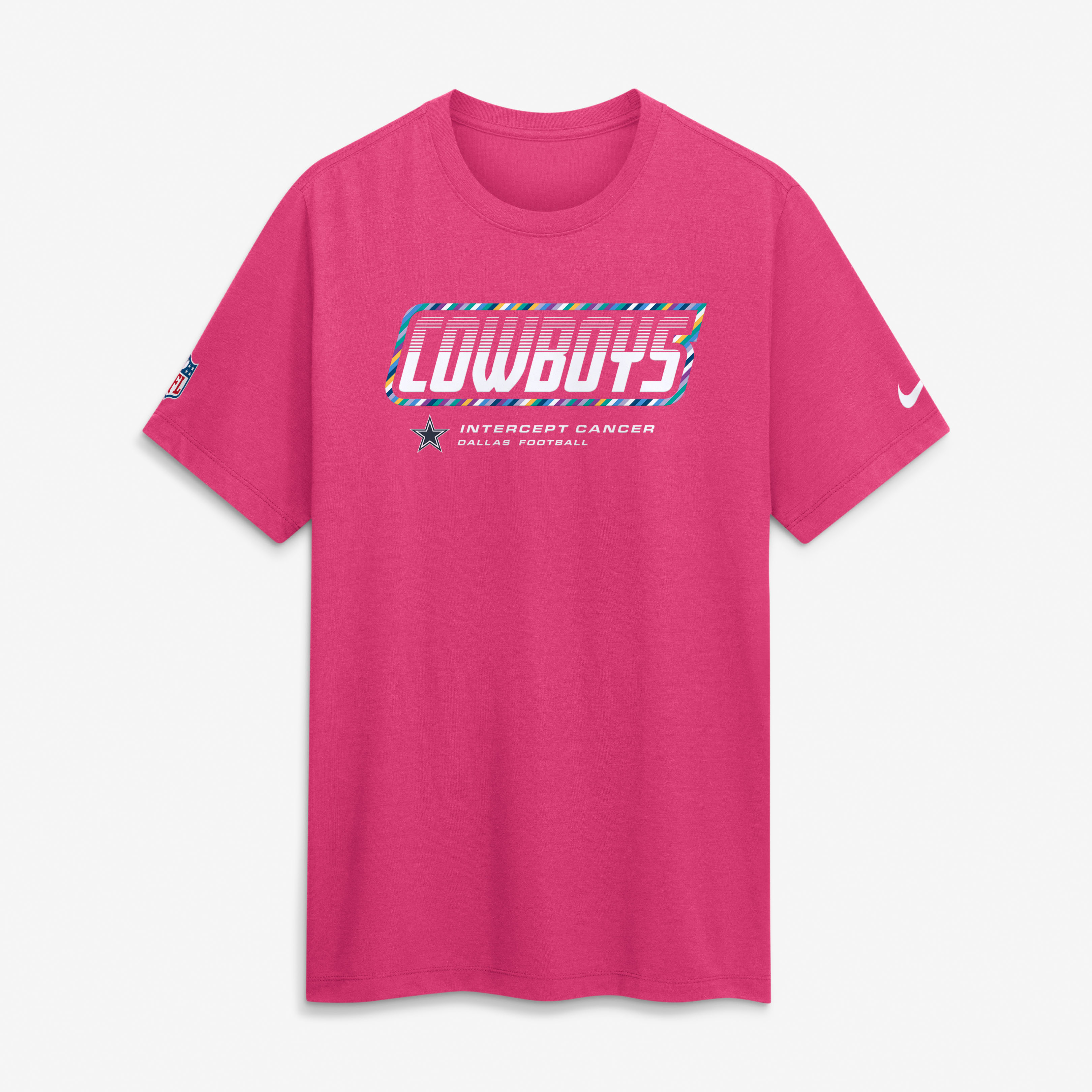 Men's Nike Pink Dallas Cowboys 2026 NFL Crucial Catch Tri-Blend Dri-FIT T-Shirt