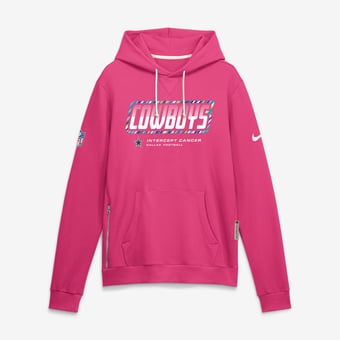 Men's Nike Pink Dallas Cowboys 2026 NFL Crucial Catch Sideline Standard Issue Dri-FIT Pullover Hoodie