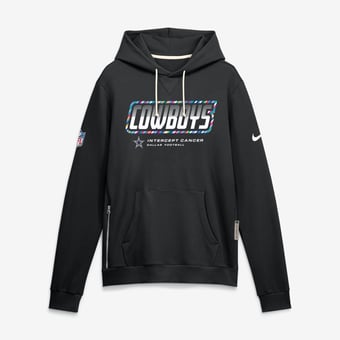 Men's Nike Black Dallas Cowboys 2026 NFL Crucial Catch Sideline Standard Issue Dri-FIT Pullover Hoodie