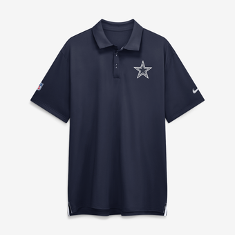 Men's Nike Navy Dallas Cowboys Sideline Powerful Blocking Dri-FIT Tour Polo