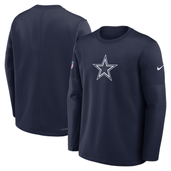 Men's Nike Navy Dallas Cowboys Sideline Coaches Team Present Midweight Therma-FIT Sweatshirt