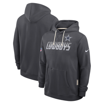 Men's Nike Charcoal Dallas Cowboys Sideline Standard Issue Top Prospect Dri-FIT Hoodie