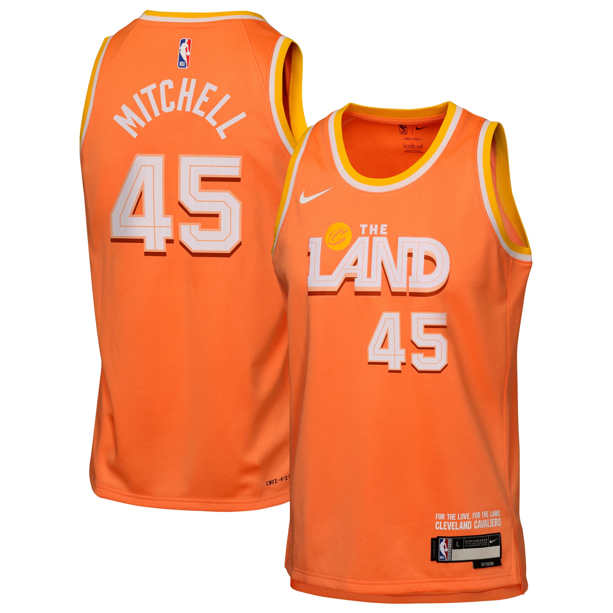 Camiseta Nike Swingman Edición Ciudad 2025/26 de los Cleveland Cavaliers - Personalizada - Donovan Mitchell - Juvenil