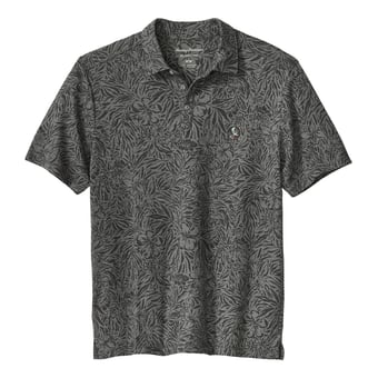 Men's Tommy Bahama  Gray Florida State Seminoles IslandZone Wild Hibiscus Tri-Blend Polo