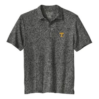 Men's Tommy Bahama  Gray Tennessee Volunteers IslandZone Wild Hibiscus Tri-Blend Polo