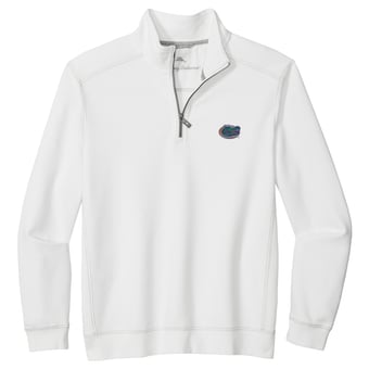 Men's Tommy Bahama White Florida Gators Montego Bay Half-Zip Jacket