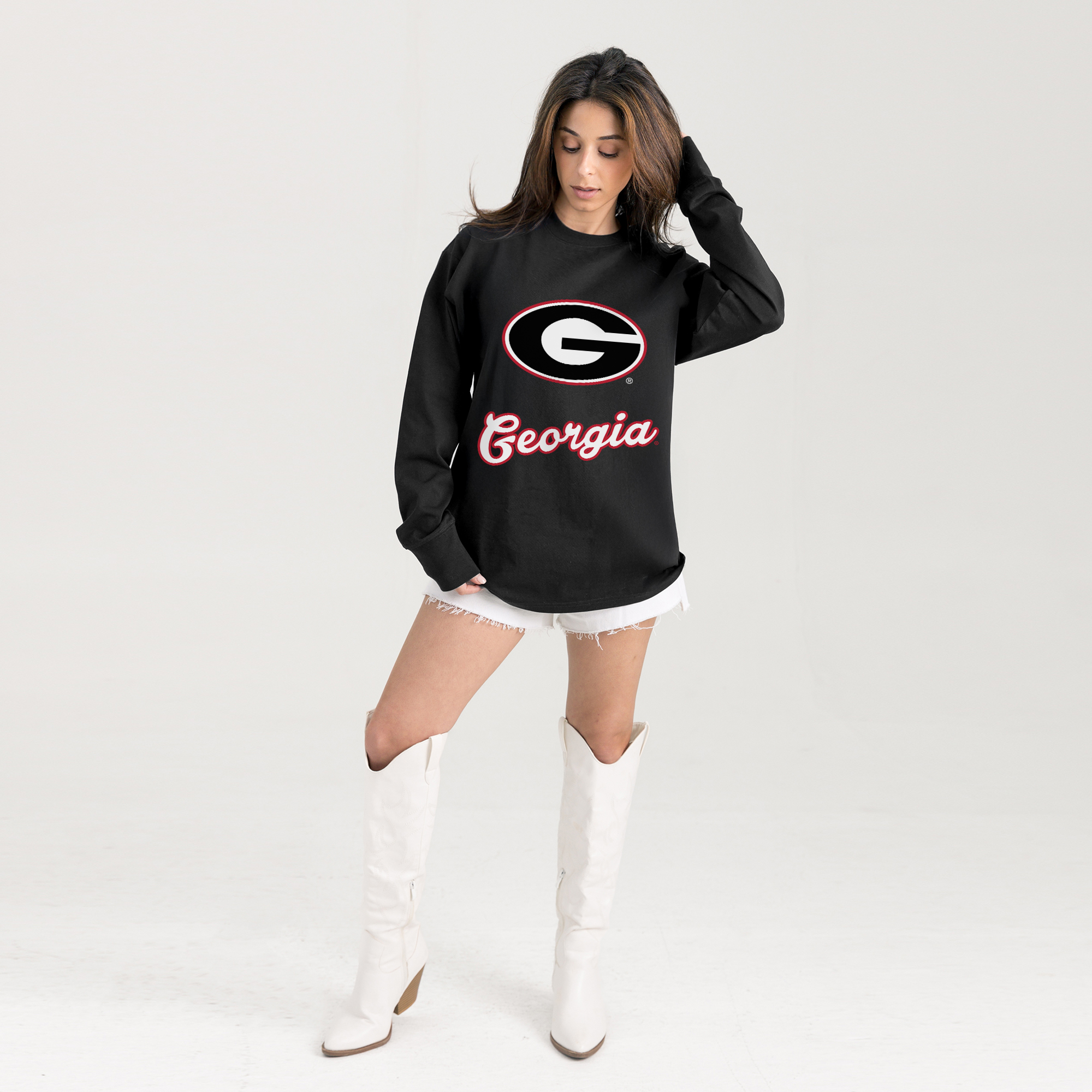 Women’s Gameday Couture Black Georgia Bulldogs Oversized Honor Roll Long Sleeve T-Shirt Women’s Gameday Couture Black Georgia Bulldogs Oversized Honor Roll Long Sleeve T-Shirt