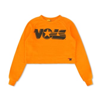 Women's Aviator Nation  Tennessee Orange Tennessee Volunteers Cropped Tri-Blend Sweatshirt