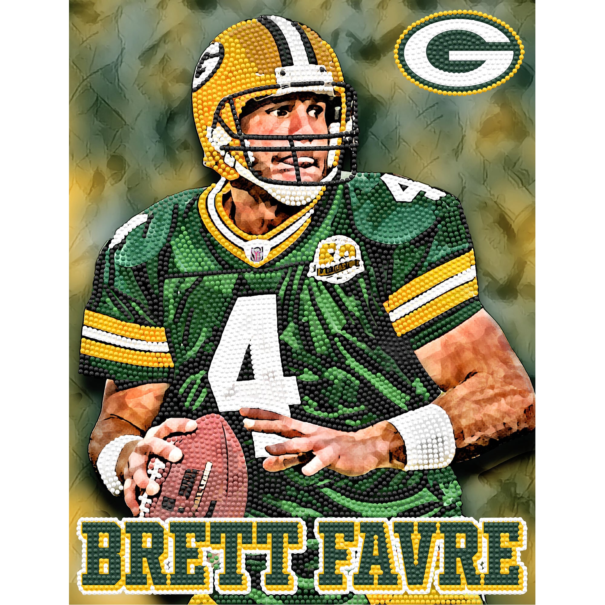 Brett Favre Green Bay Packers Diamond Painting Craft Kit