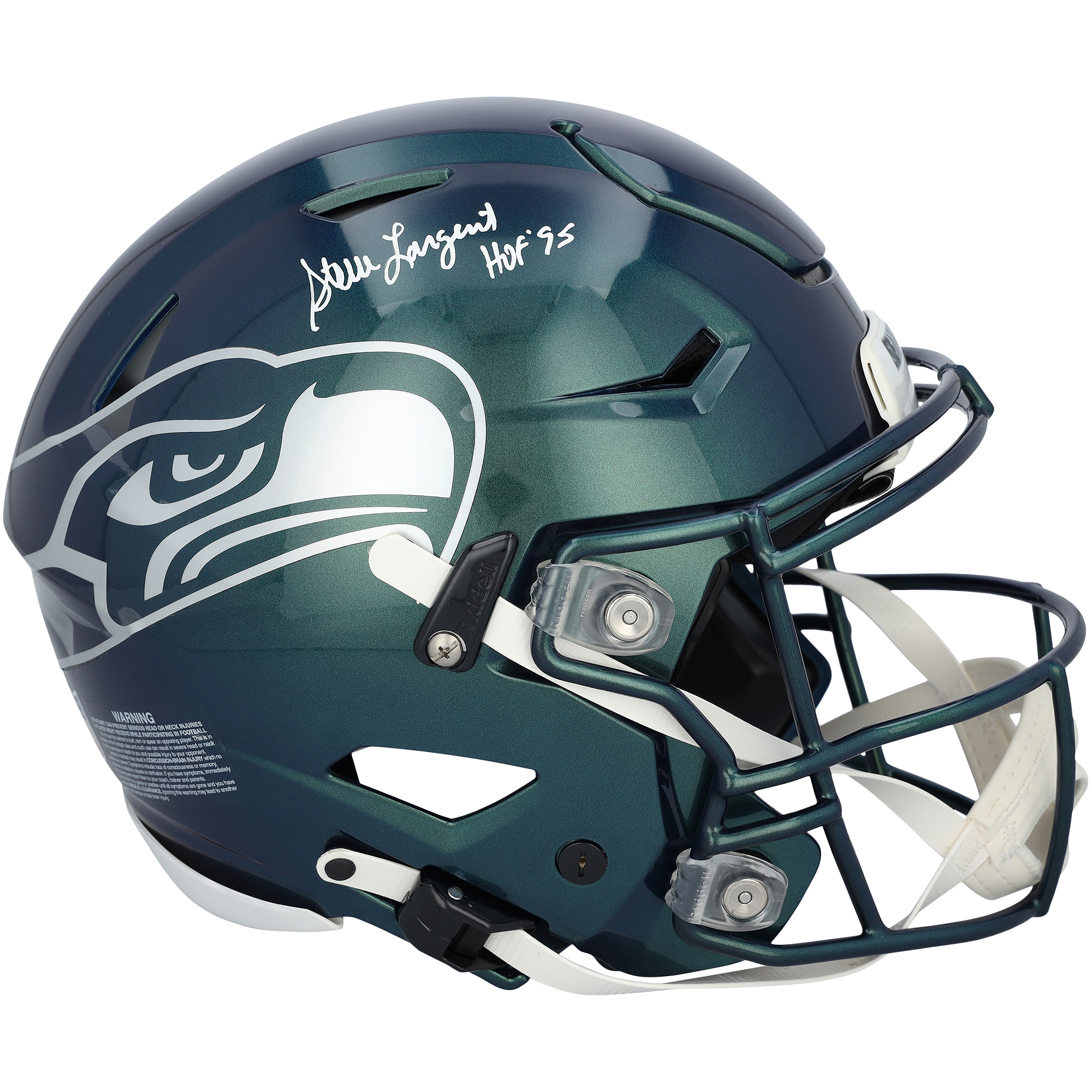 Steve Largent Seattle Seahawks Autographed Riddell Rivalry Speed Flex Authentic Helmet with "HOF '95" Inscription