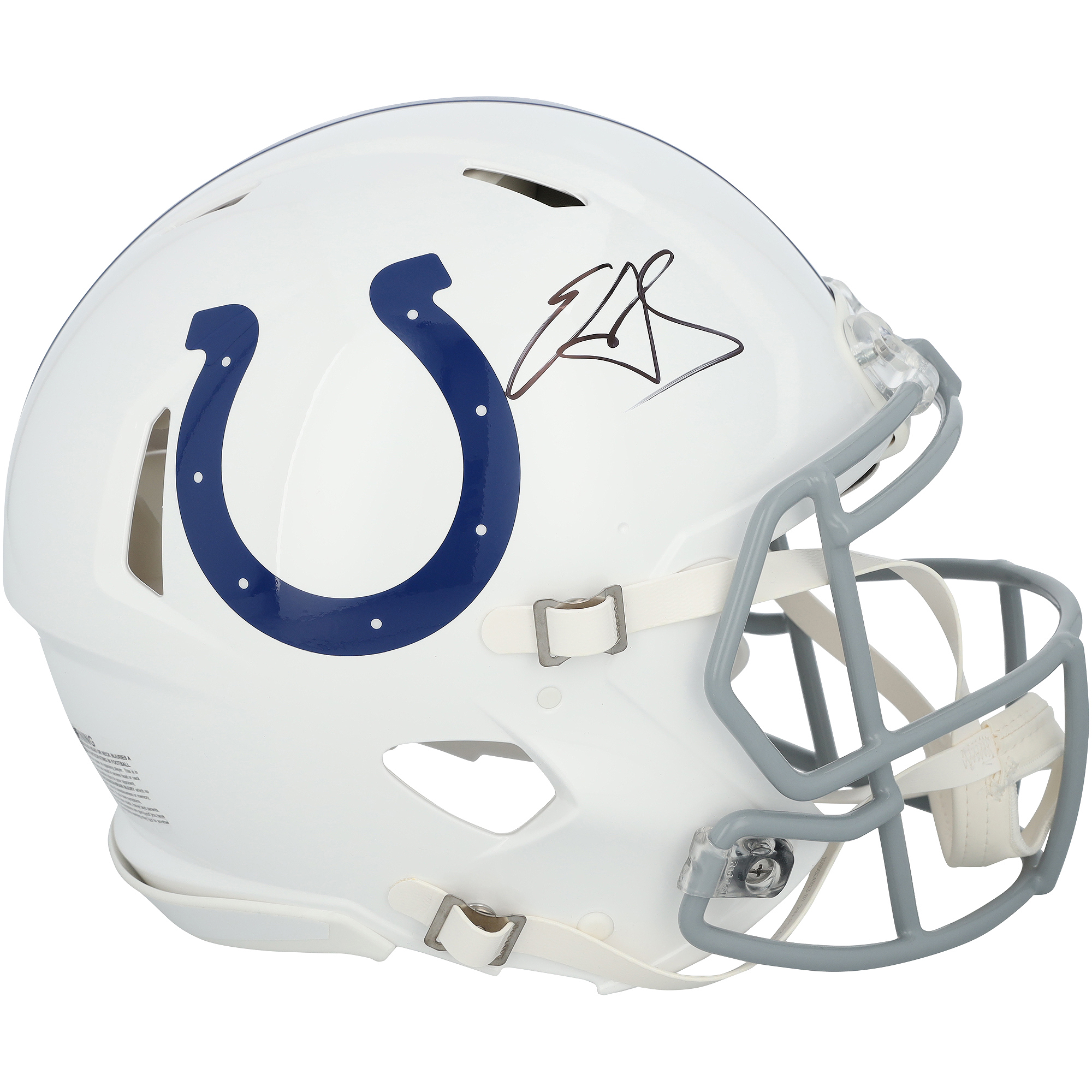 Edgerrin James Indianapolis Colts Autographed Riddell Speed Authentic Helmet