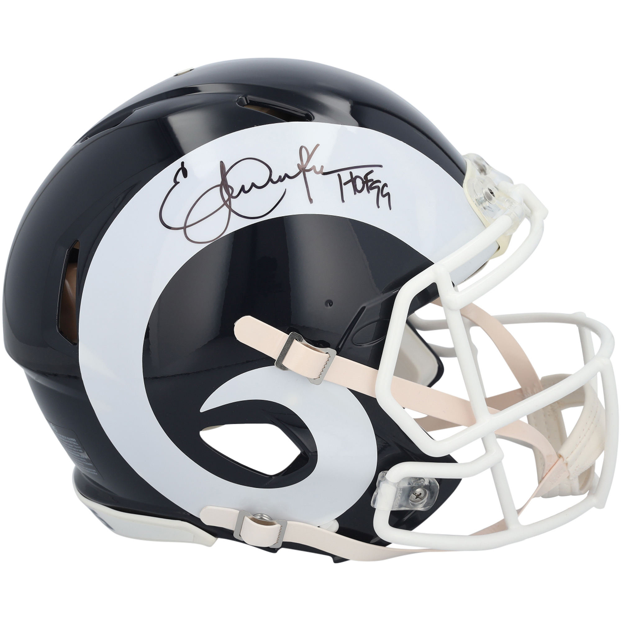 Eric Dickerson Los Angeles Rams Autographed Riddell 2017-2019 Throwback Speed Authentic Helmet with "HOF 99" Inscription