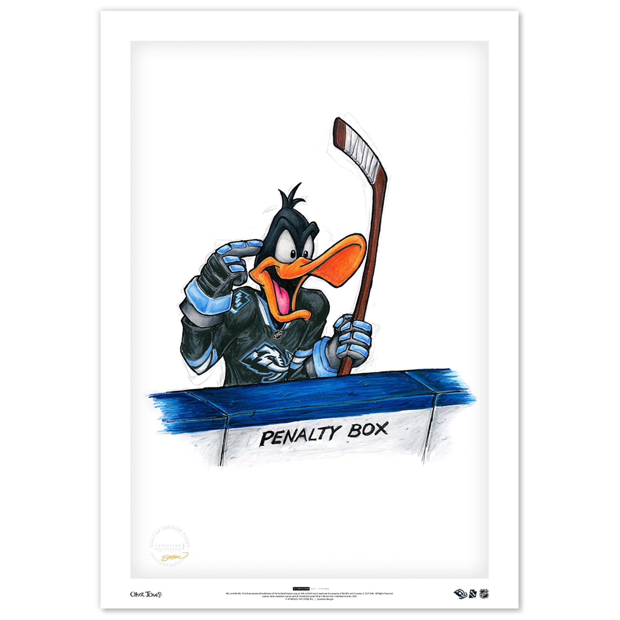 Utah Mammoth Daffy Duck 14" x 20" Looney Tunes Limited Edition Fine Art Print