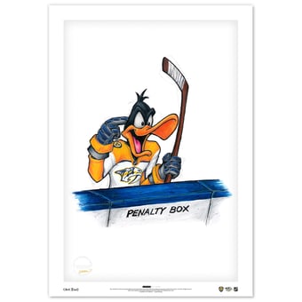 Nashville Predators Daffy Duck 14" x 20" Loony Toons Limited Edition Fine Art Print