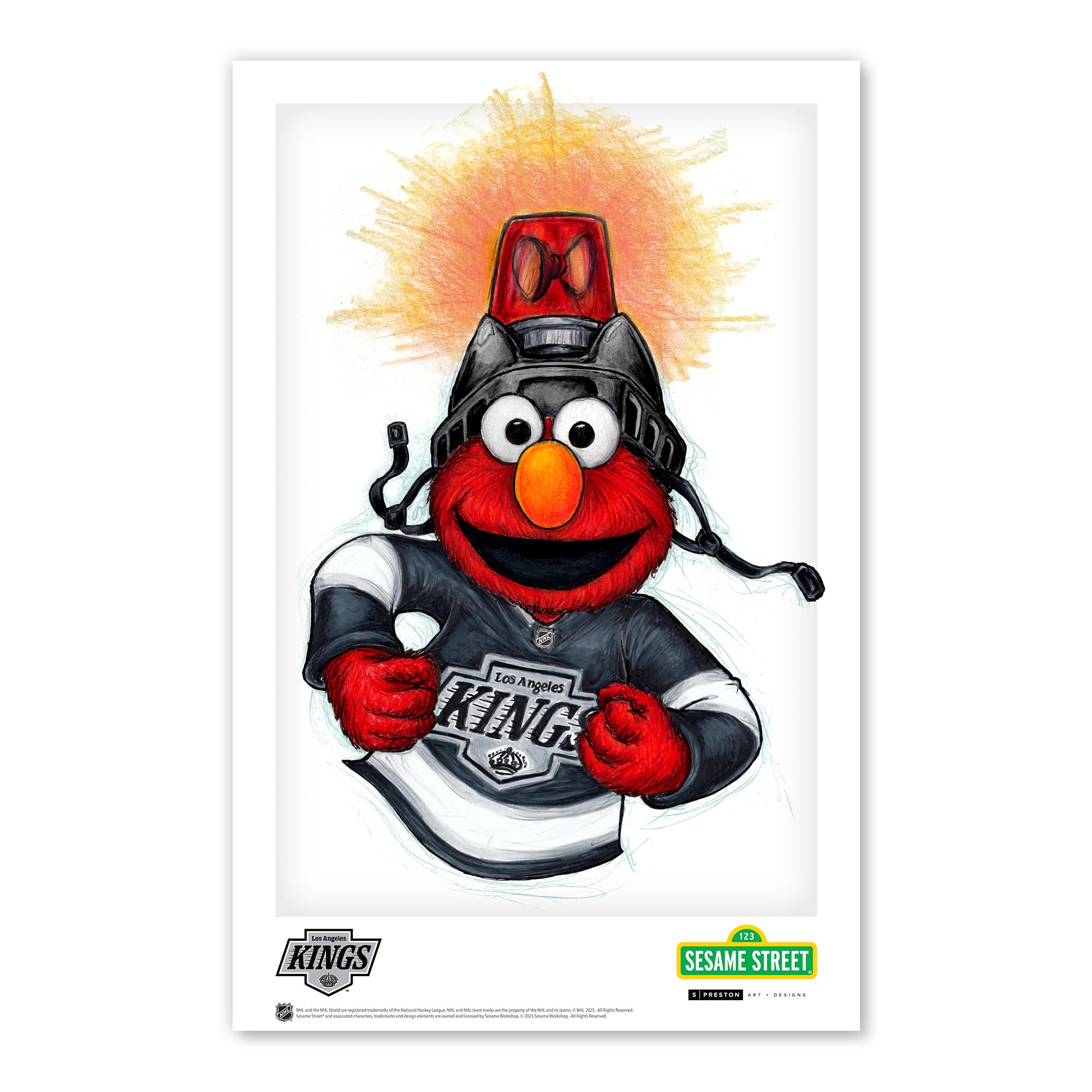Los Angeles Kings Elmo 11" x 17" Sesame Street Poster Print