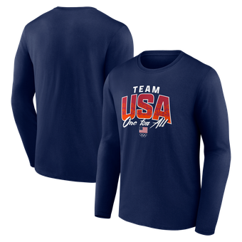 Men's  Navy Team USA One For All Long Sleeve T-Shirt
