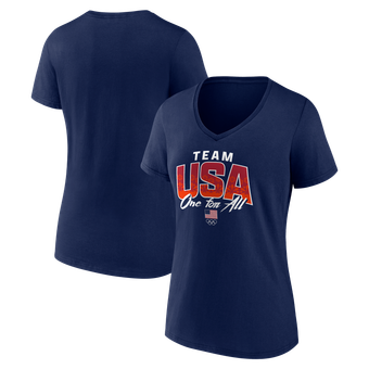 Women's  Navy Team USA One For All V-Neck T-Shirt