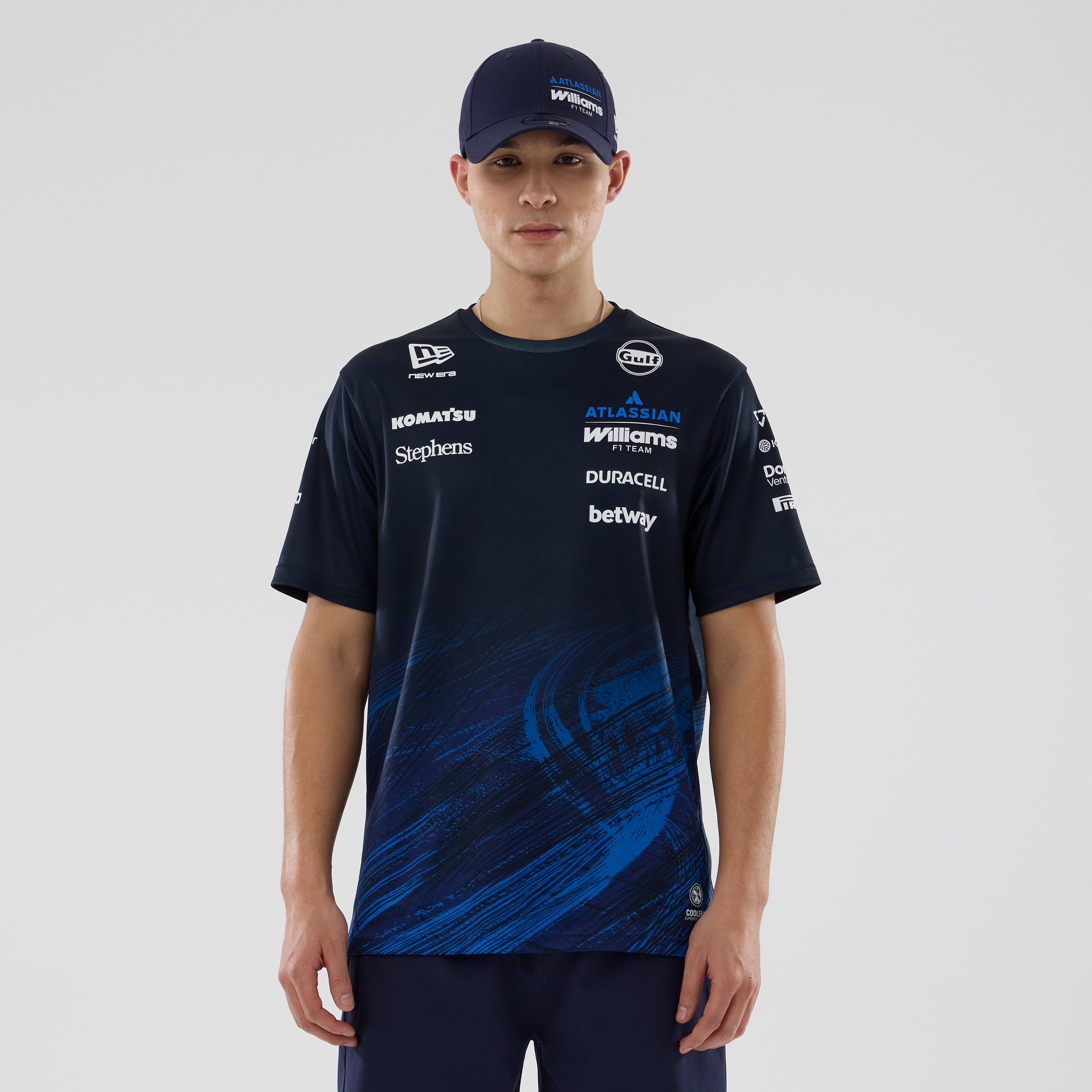 Men's New Era  Navy Williams Racing Tech T-Shirt