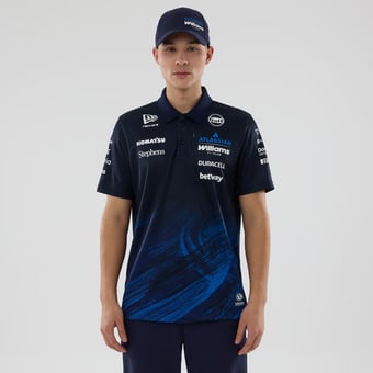 Men's New Era Navy Williams Racing Tech Polo