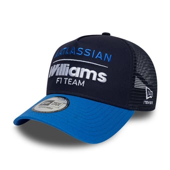 Men's New Era Navy Williams Racing 9FORTY Trucker Adjustable Hat