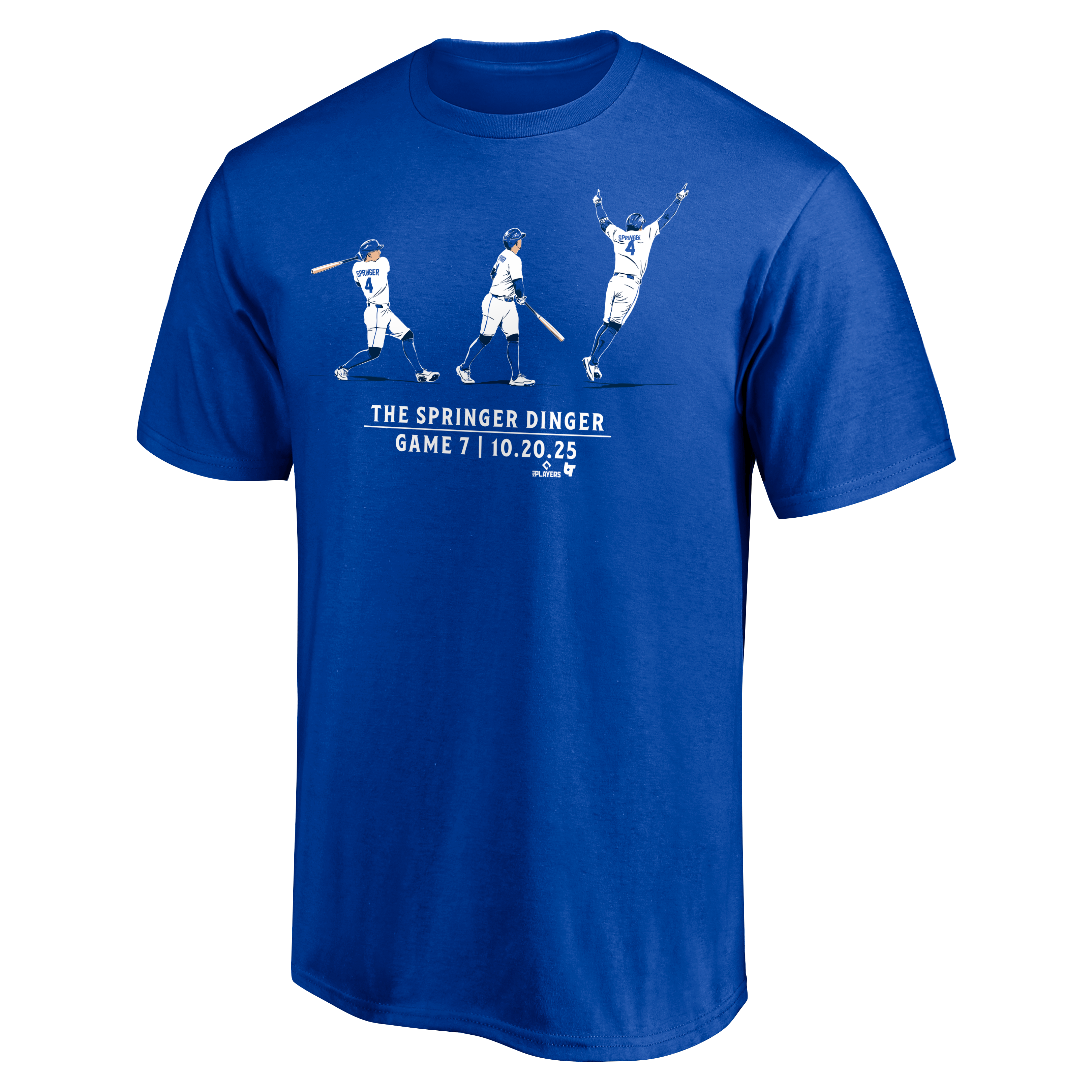 Unisex BreakingT George Springer Royal Toronto Blue Jays The Game Seven Springer Dinger T-Shirt