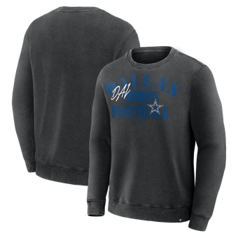 Men's Fanatics Black Dallas Cowboys Halftime Lead Relaxed Heavyweight French Terry Sweatshirt