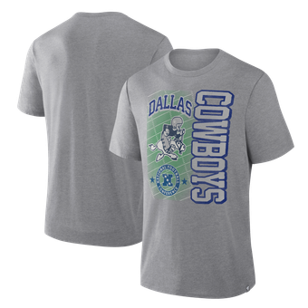 Men's Fanatics Heather Gray Dallas Cowboys Tribute Direct Handoff Tri-Blend T-Shirt
