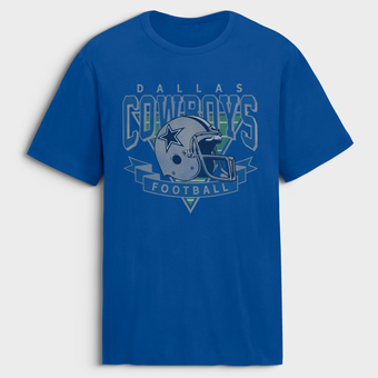 Men's Fanatics Royal Dallas Cowboys Old Fashion Rushing Legacy Cotton T-Shirt