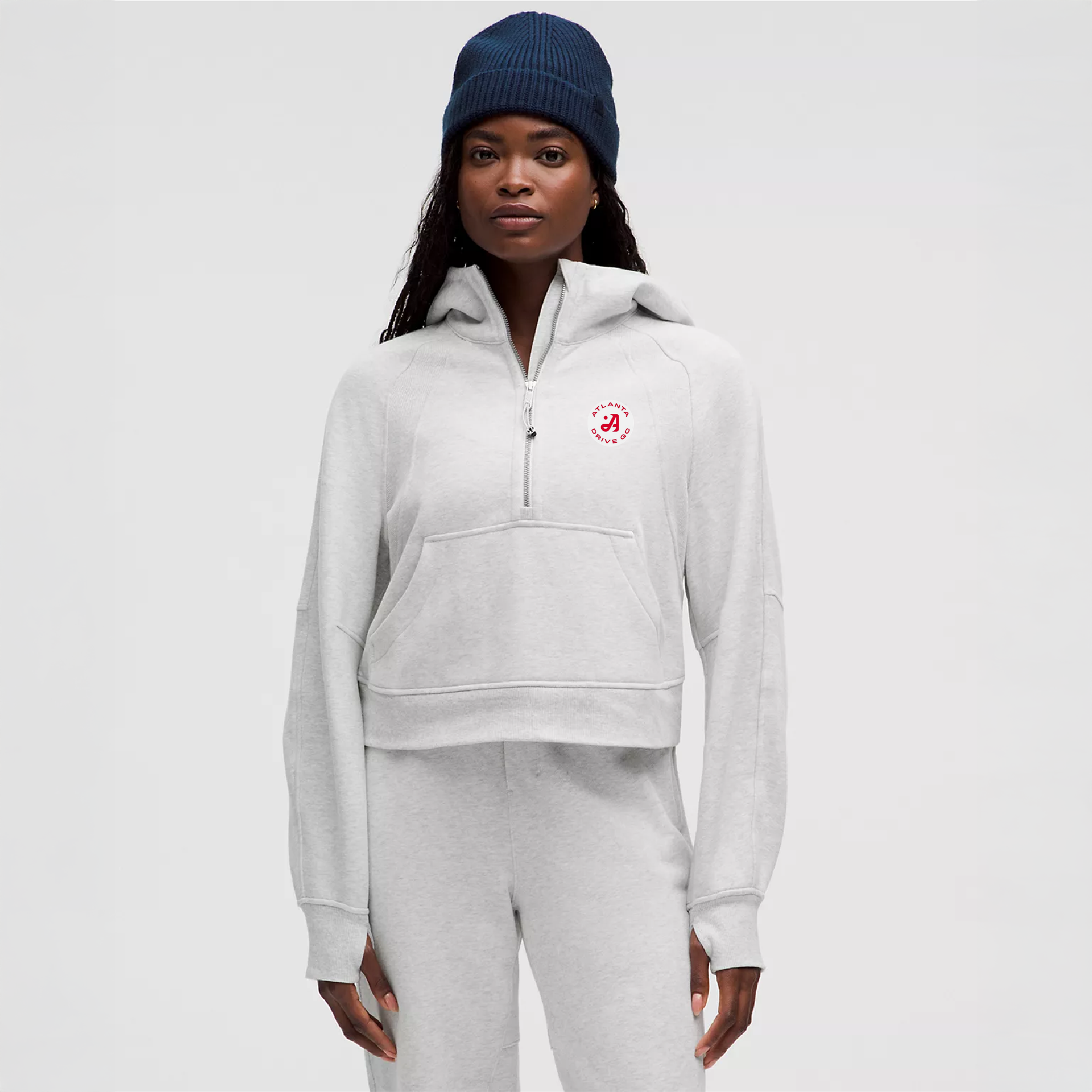 Women's lululemon Grey Atlanta Drive GC Scuba Oversized Half-Zip Hoodie
