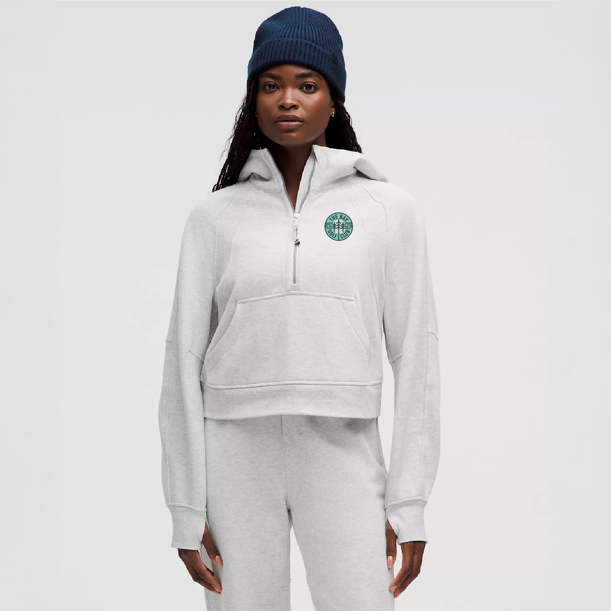 Women’s lululemon Gray The Bay Golf Club Scuba Oversized Half-Zip Hoodie