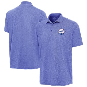 Men's Antigua  Heather Royal Los Angeles Dodgers Back-to-Back World Series Champions Par 3 Polo