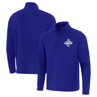 Men's Antigua  Royal Los Angeles Dodgers 2025 World Series Champions Insider Quarter-Zip Pullover