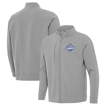 Men's Antigua  Gray Los Angeles Dodgers 2025 World Series Champions Regard Full-Zip Jacket