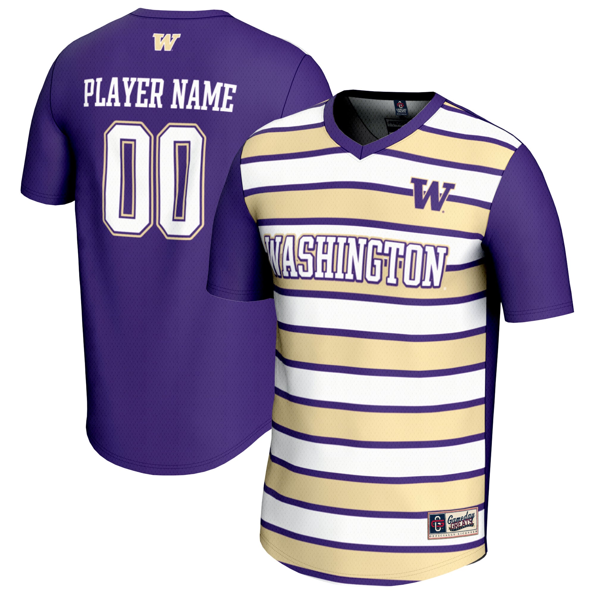 Youth GameDay Greats  Purple Washington Huskies Men's Soccer NIL Pick-A-Player Fashion Jersey