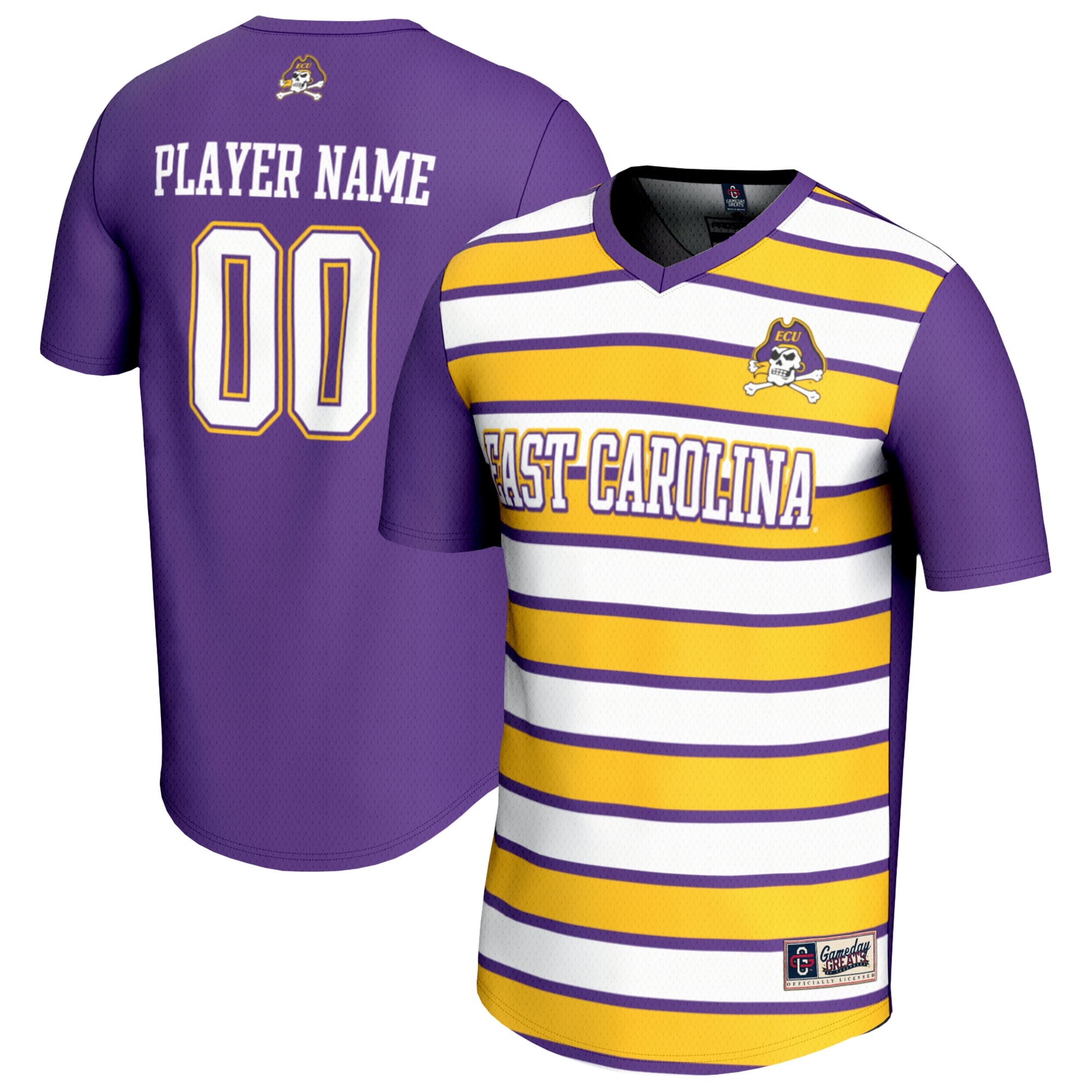 Unisex GameDay Greats  Purple ECU Pirates NIL Pick-A-Player Collegiate Women's Soccer Lightweight Fashion Jersey