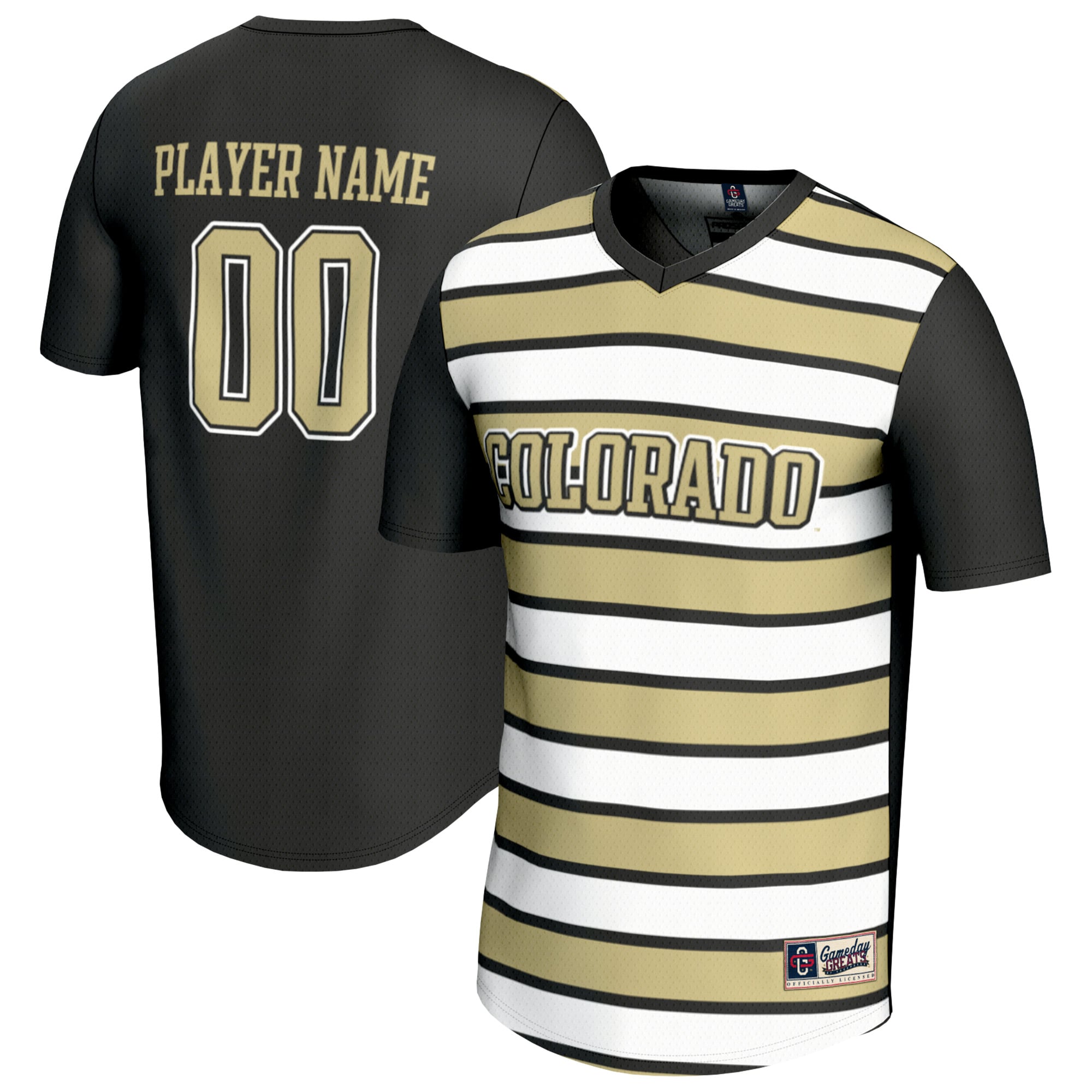 Unisex GameDay Greats  Black Colorado Buffaloes NIL Pick-A-Player Collegiate Women's Soccer Lightweight Fashion Jersey