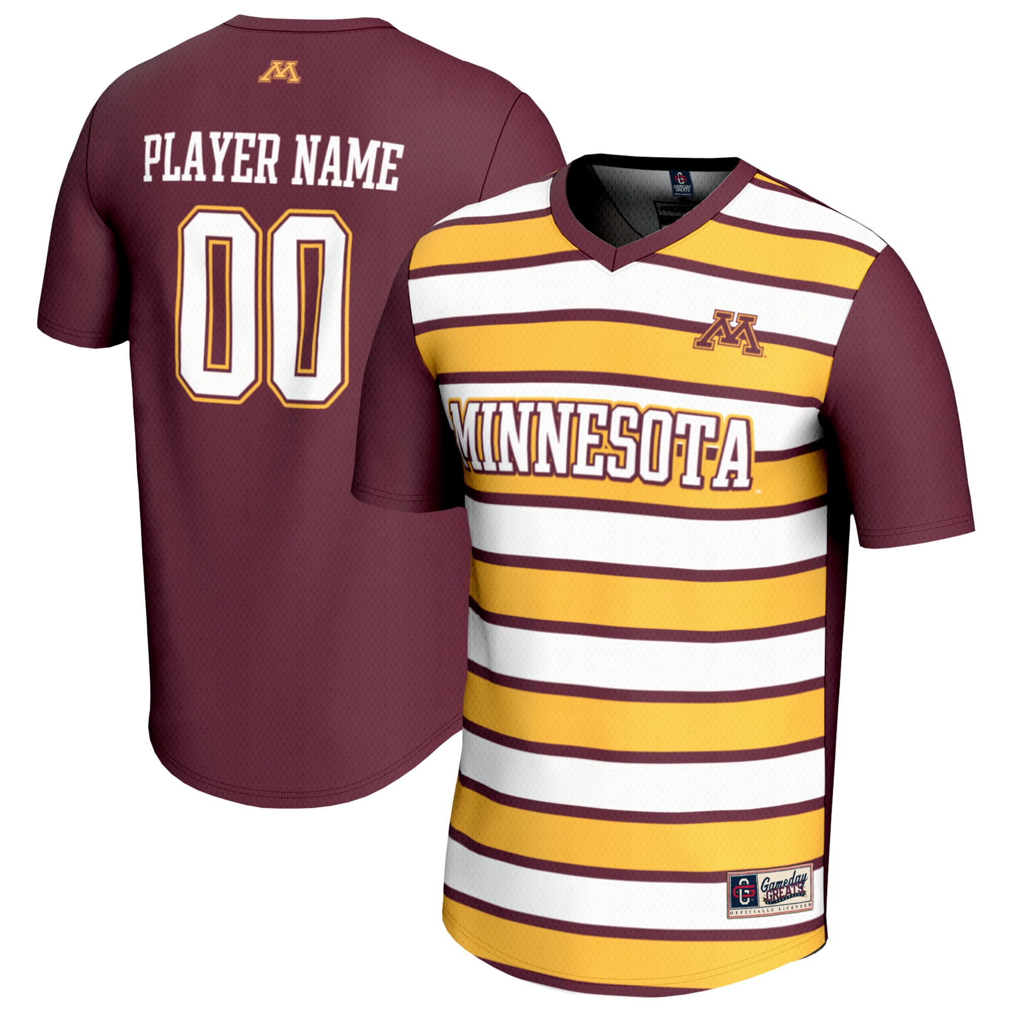 Unisex GameDay Greats  Maroon Minnesota Golden Gophers NIL Pick-A-Player Collegiate Women's Soccer Lightweight Fashion Jersey