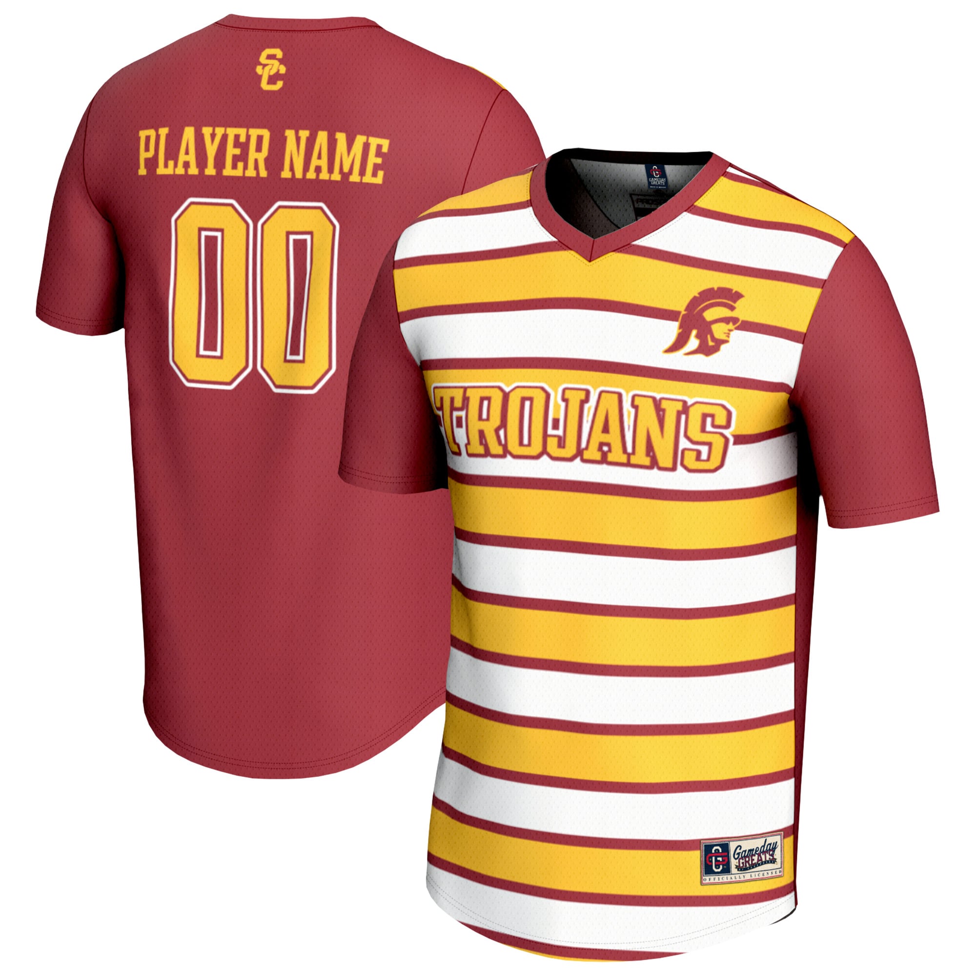 Youth GameDay Greats  Cardinal USC Trojans NIL Pick-A-Player Collegiate Women's Soccer Lightweight Fashion Jersey