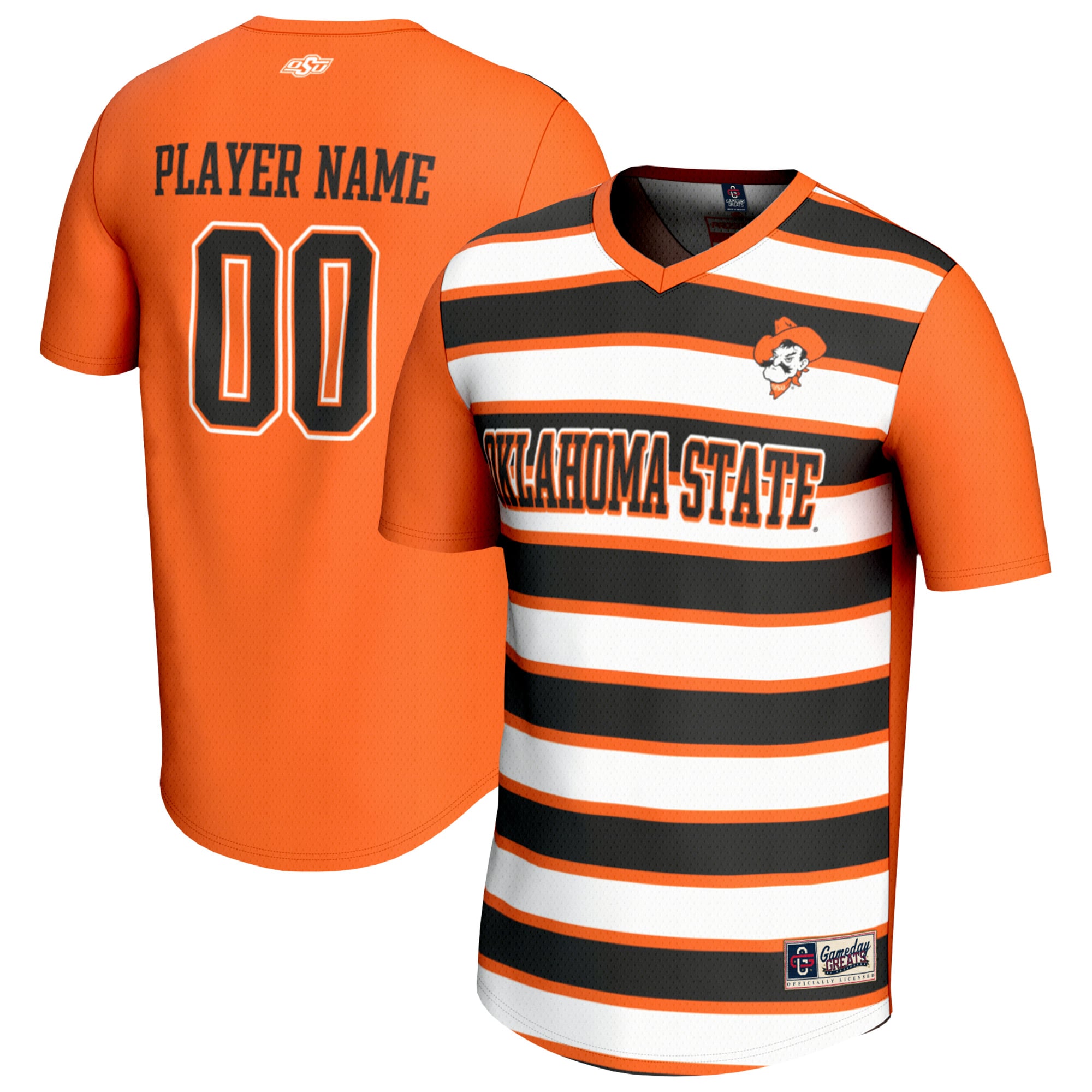Youth GameDay Greats  Orange Oklahoma State Cowboys NIL Pick-A-Player Collegiate Women's Soccer Lightweight Fashion Jersey
